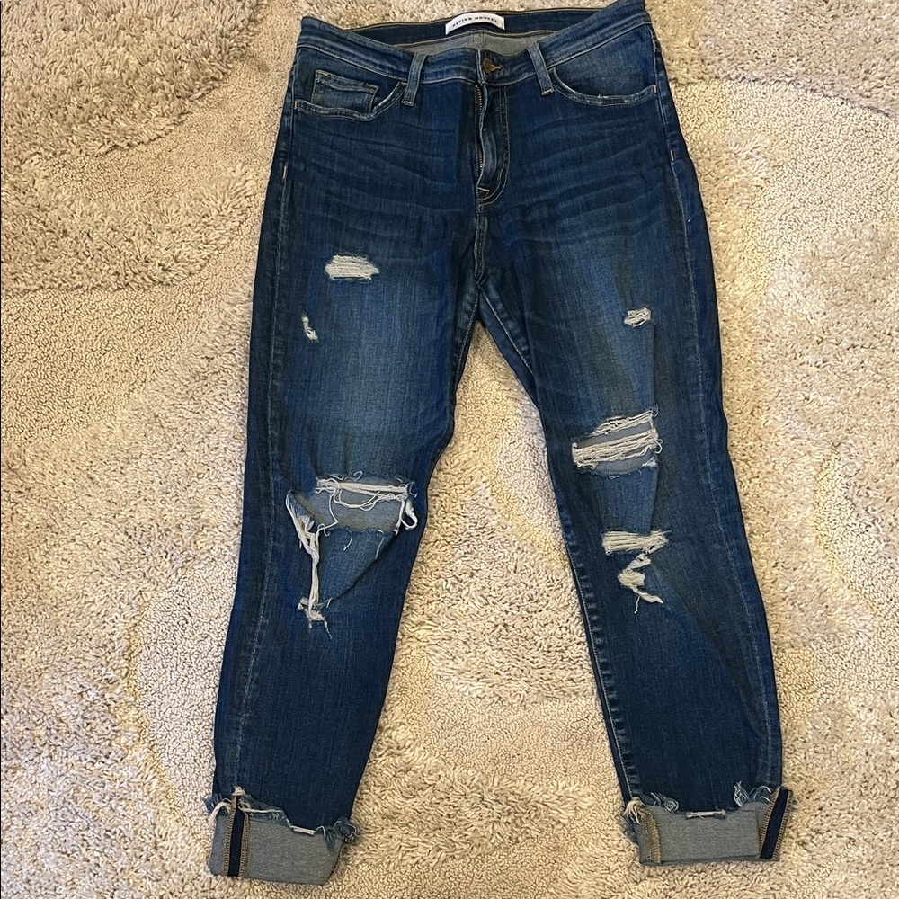 Flying Monkey Dark Blue Distressed Jeans size 29